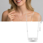 Collier intemporel à trois pierres mobiles