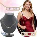 Collier intemporel à trois pierres mobiles