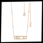 Collier intemporel à trois pierres mobiles