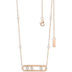 Collier intemporel à trois pierres mobiles