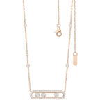 Collier intemporel à trois pierres mobiles
