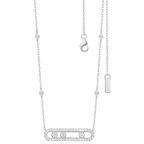 Collier intemporel à trois pierres mobiles
