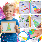 Kit peinture à pois et raclette pour enfants