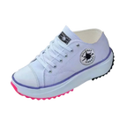 Sneakers anti-dérapantes en toile confortablement surélevées