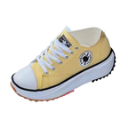 Sneakers anti-dérapantes en toile confortablement surélevées