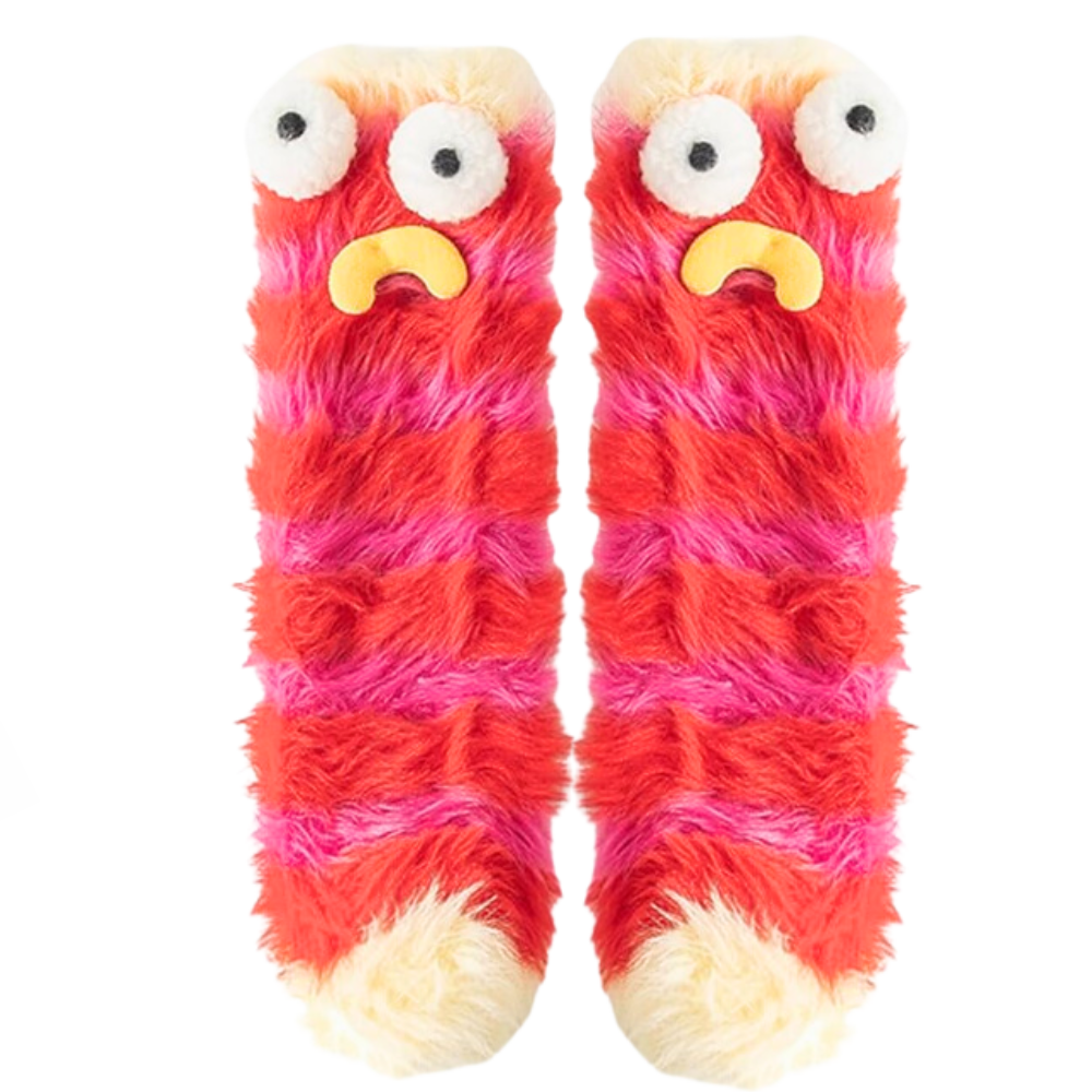 Chaussettes Funky en velours corail