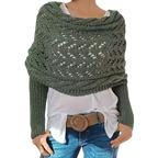 Chandail douillet en tricot avec épaules découvertes