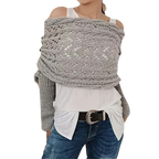 Chandail douillet en tricot avec épaules découvertes