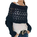 Chandail douillet en tricot avec épaules découvertes