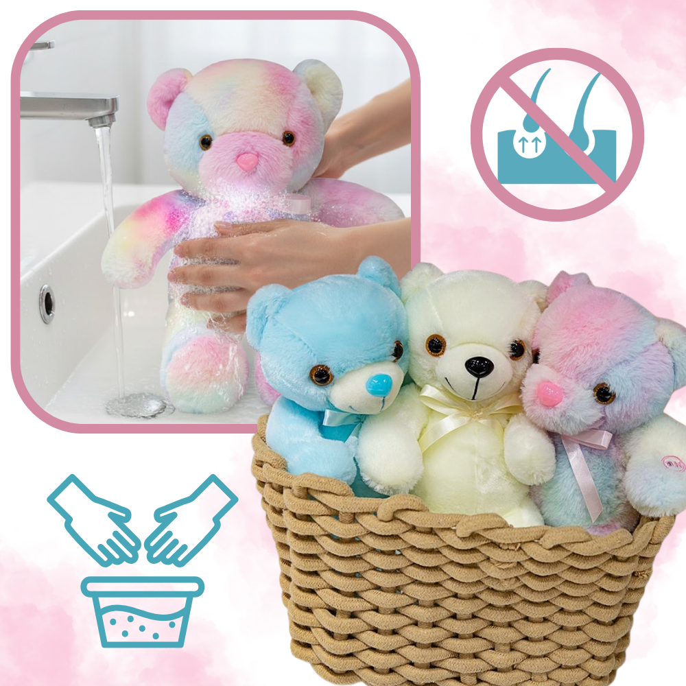 Peluche lumineuse LED en forme d'ourson