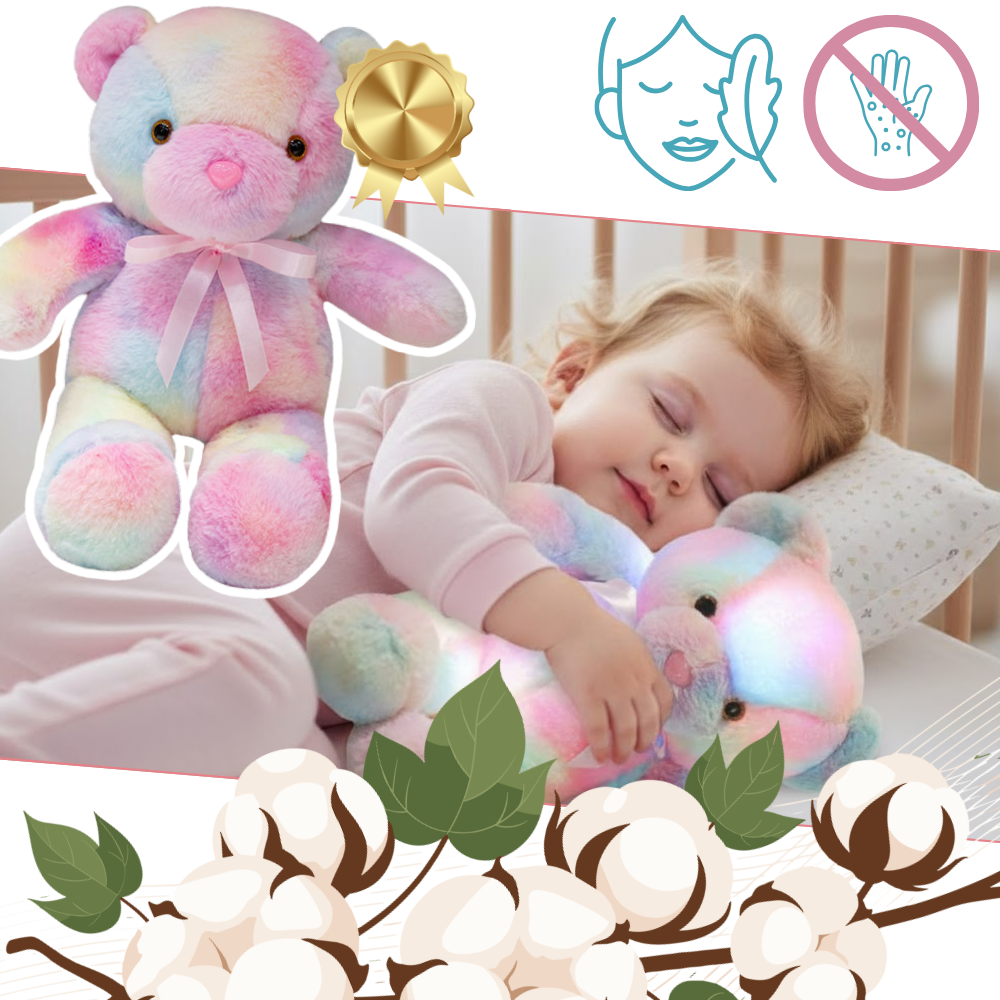 Peluche lumineuse LED en forme d'ourson