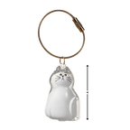 Porte-clés capsule poils de chat