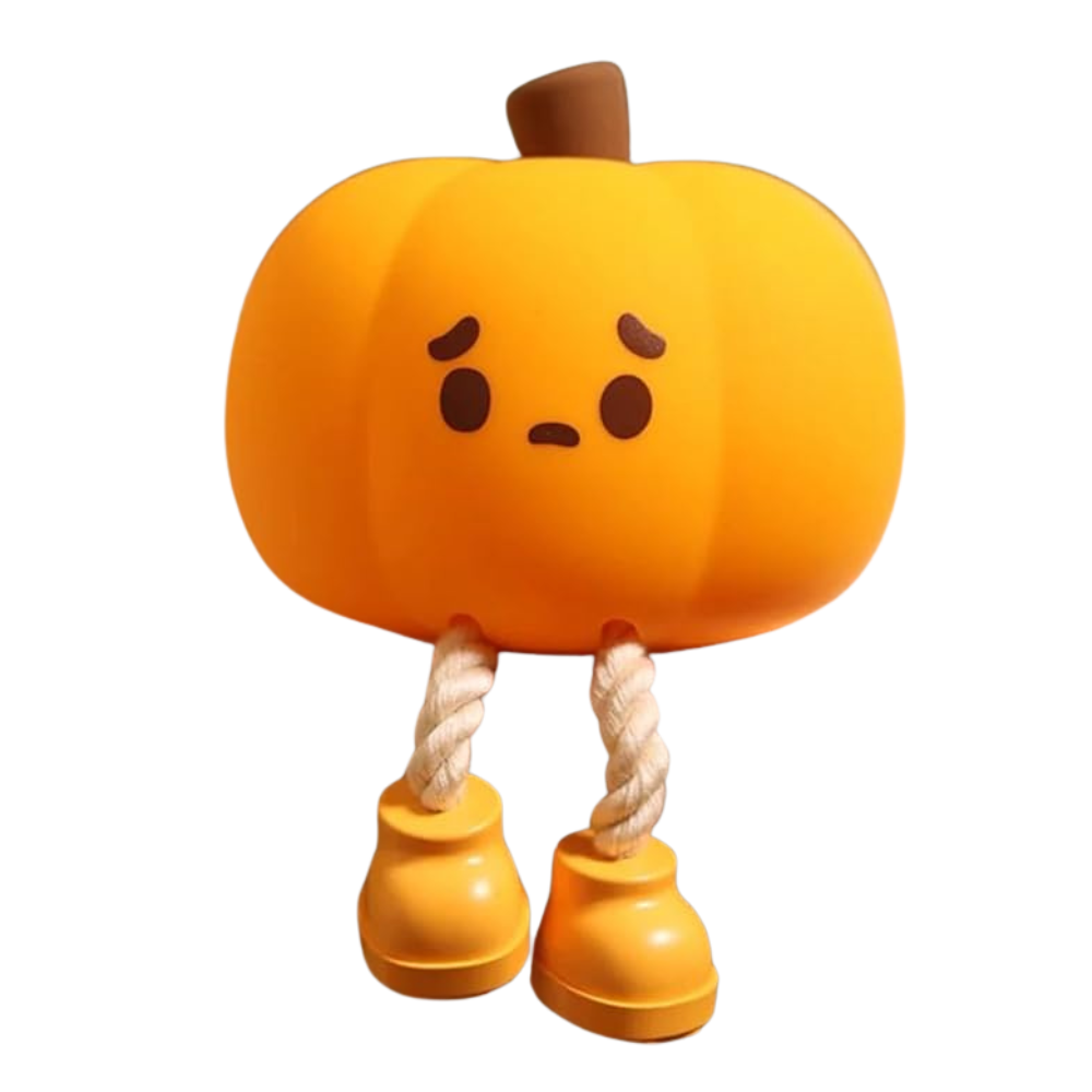 Veilleuse citrouille mignonne et triste