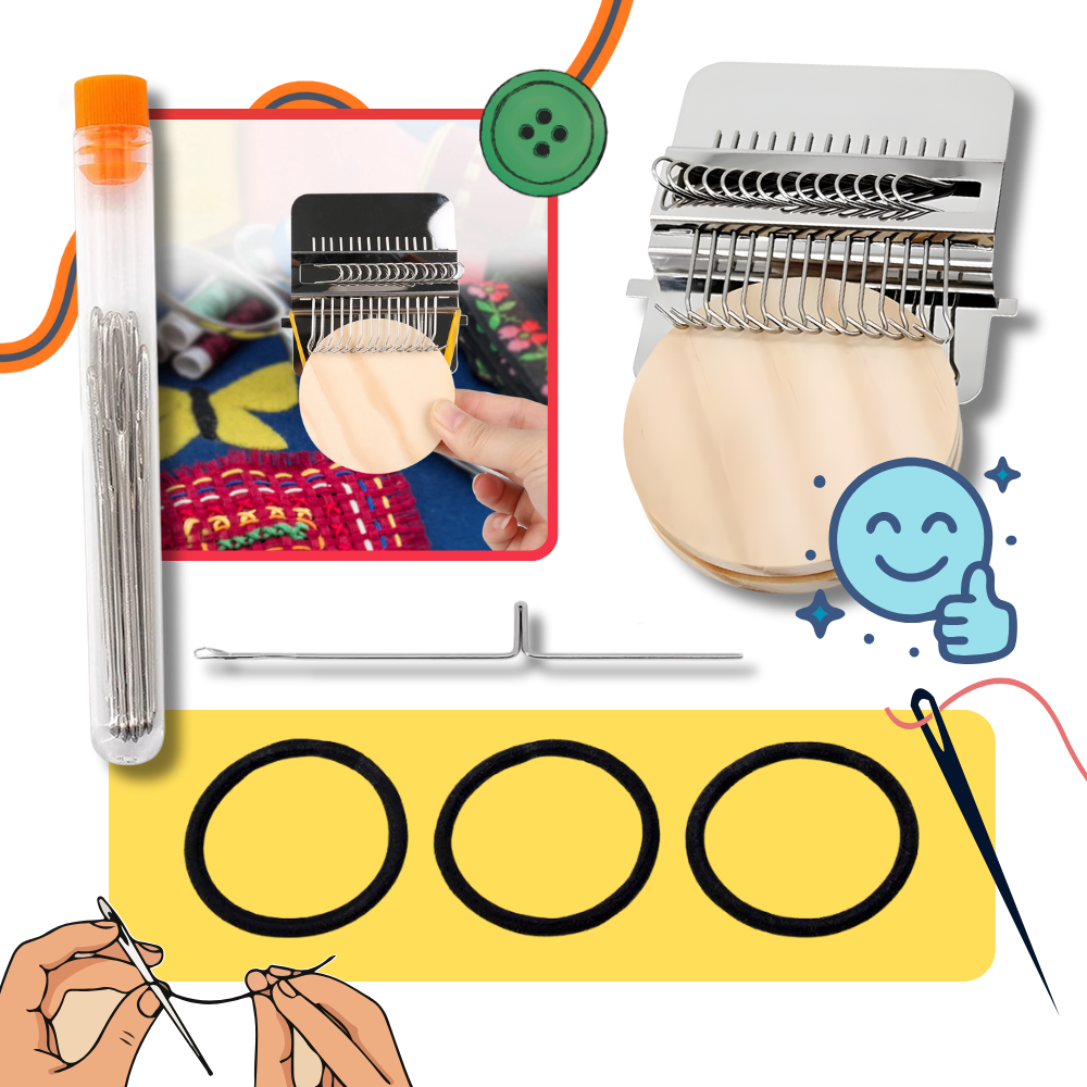 Mini métier à raccommoder tissu DIY