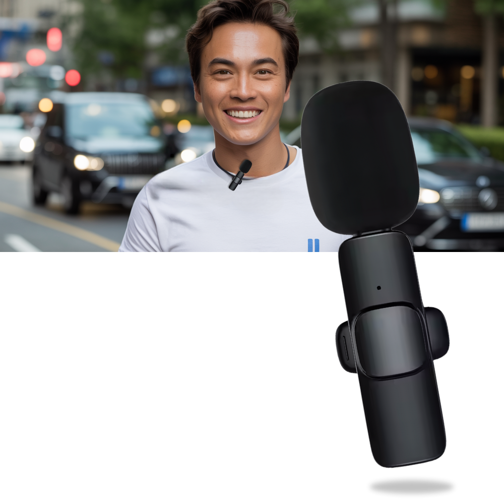 Micro cravate double à réduction de bruit