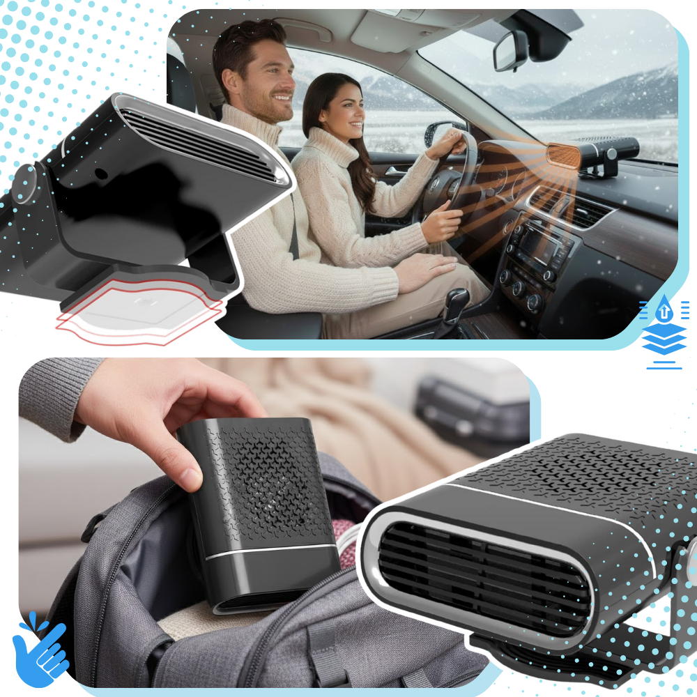 Dégivreur portable pour voiture 2 en 1