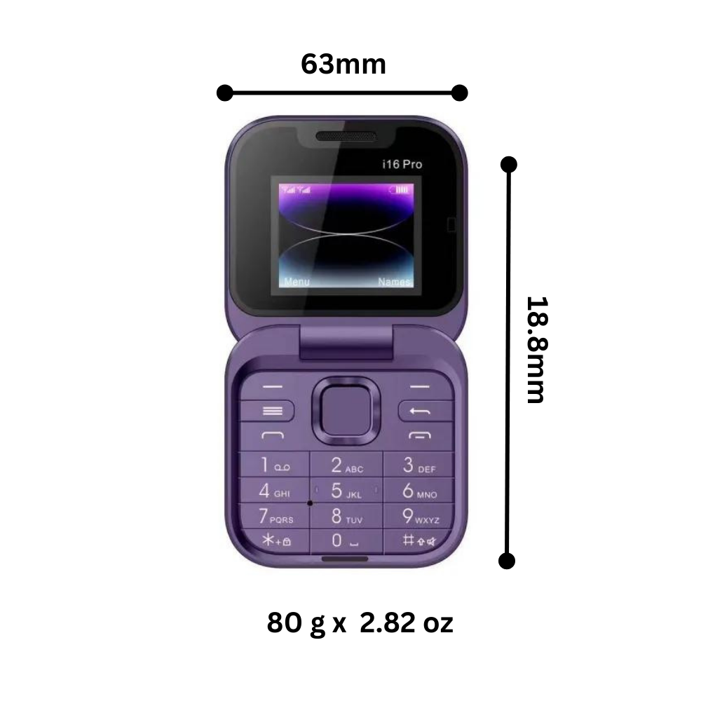 Téléphone portable pliable Dual Sim