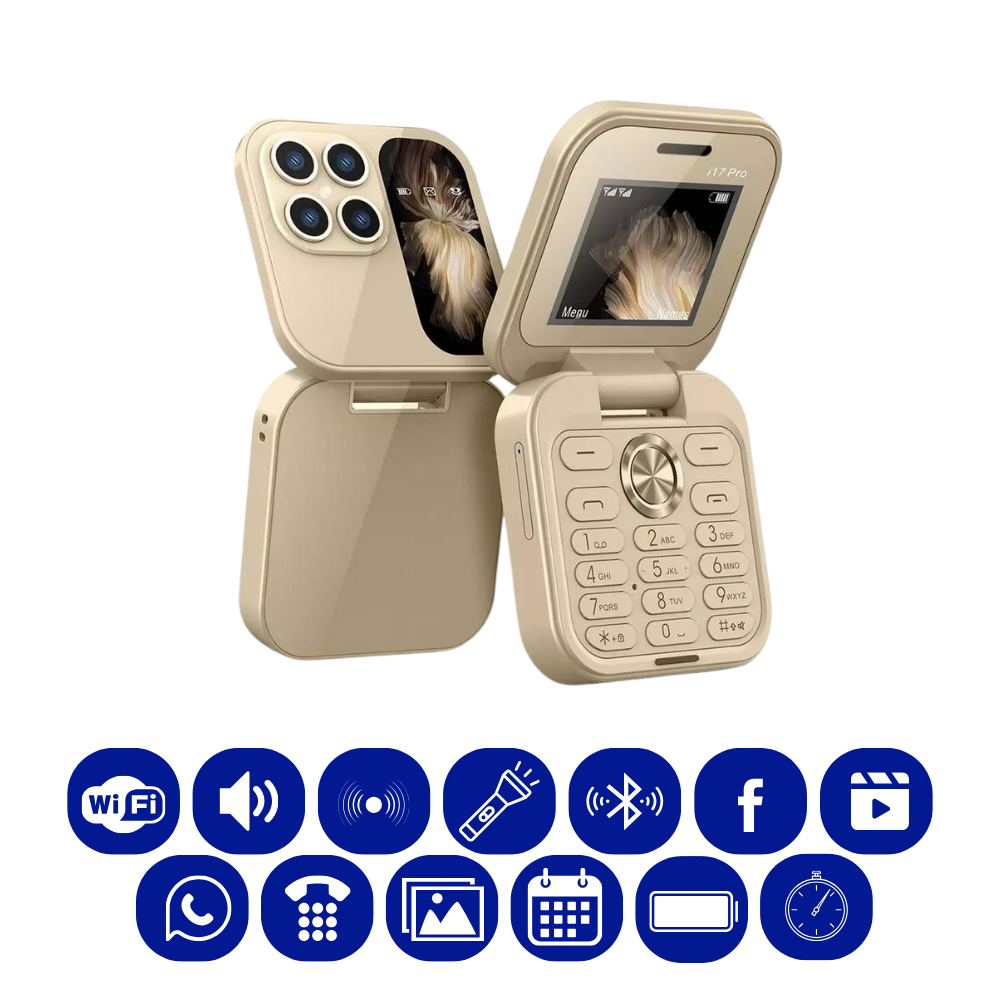 Téléphone portable pliable Dual Sim