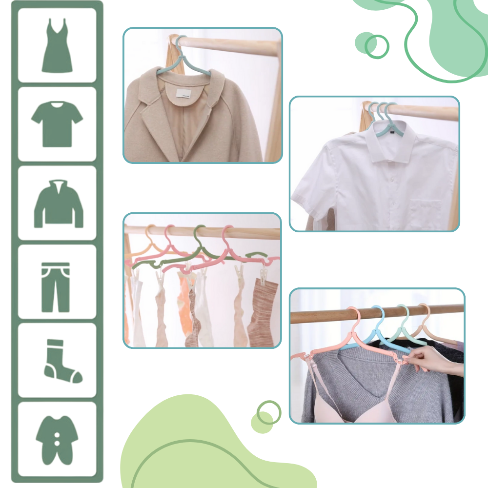 Cintres pliables double taille