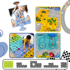 Puzzle piste de voitures éducatif et amusant