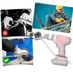 Set de coupe-plaques pour perceuse électrique