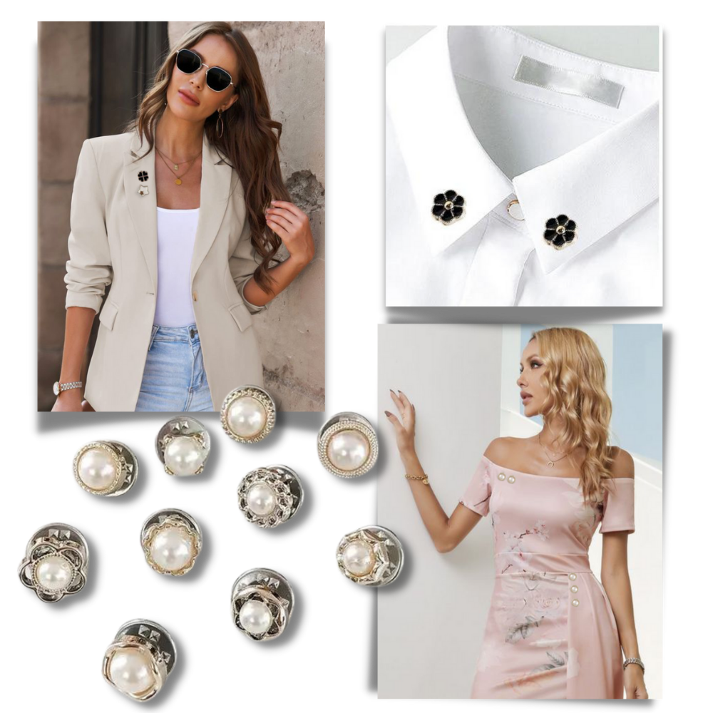 Broches à boutons élégantes sans couture