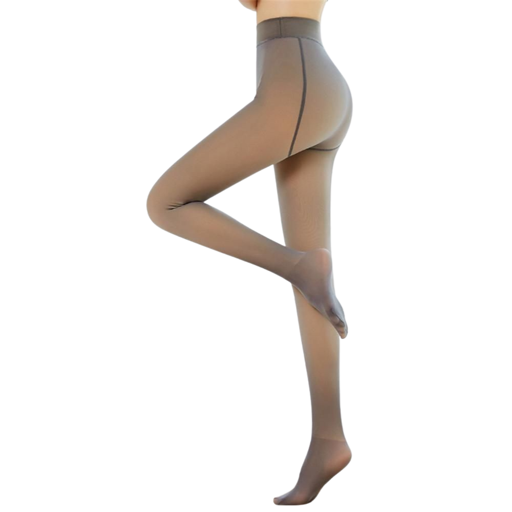 Faux collants translucides doublés polaire