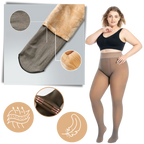 Faux collants translucides doublés polaire