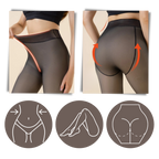 Faux collants translucides doublés polaire