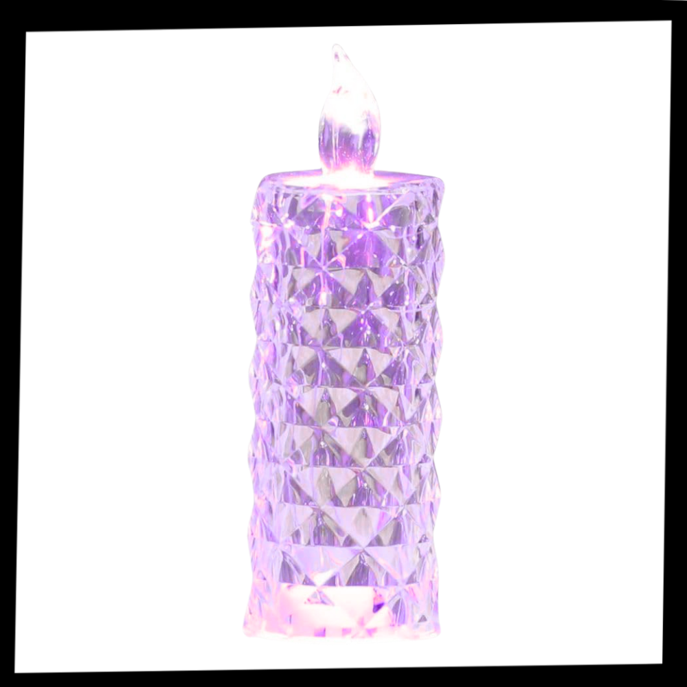 Bougie décorative LED sans flamme en cristal