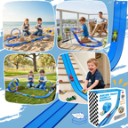 Circuit de course flexible à 2 voies jeu de voiture enfant