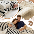 Couverture d'hiver molletonnée et moelleuse