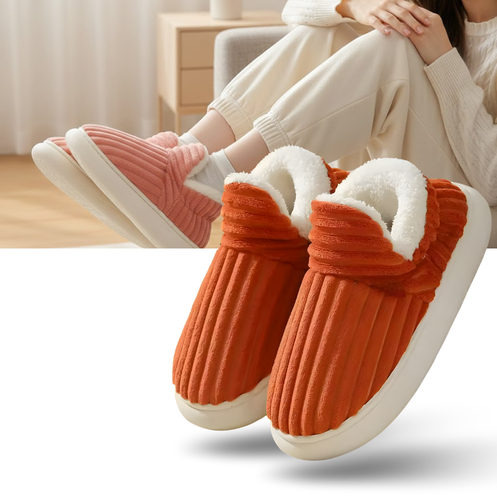 pantoufles d'intérieur douillettes en peluche moelleuse
