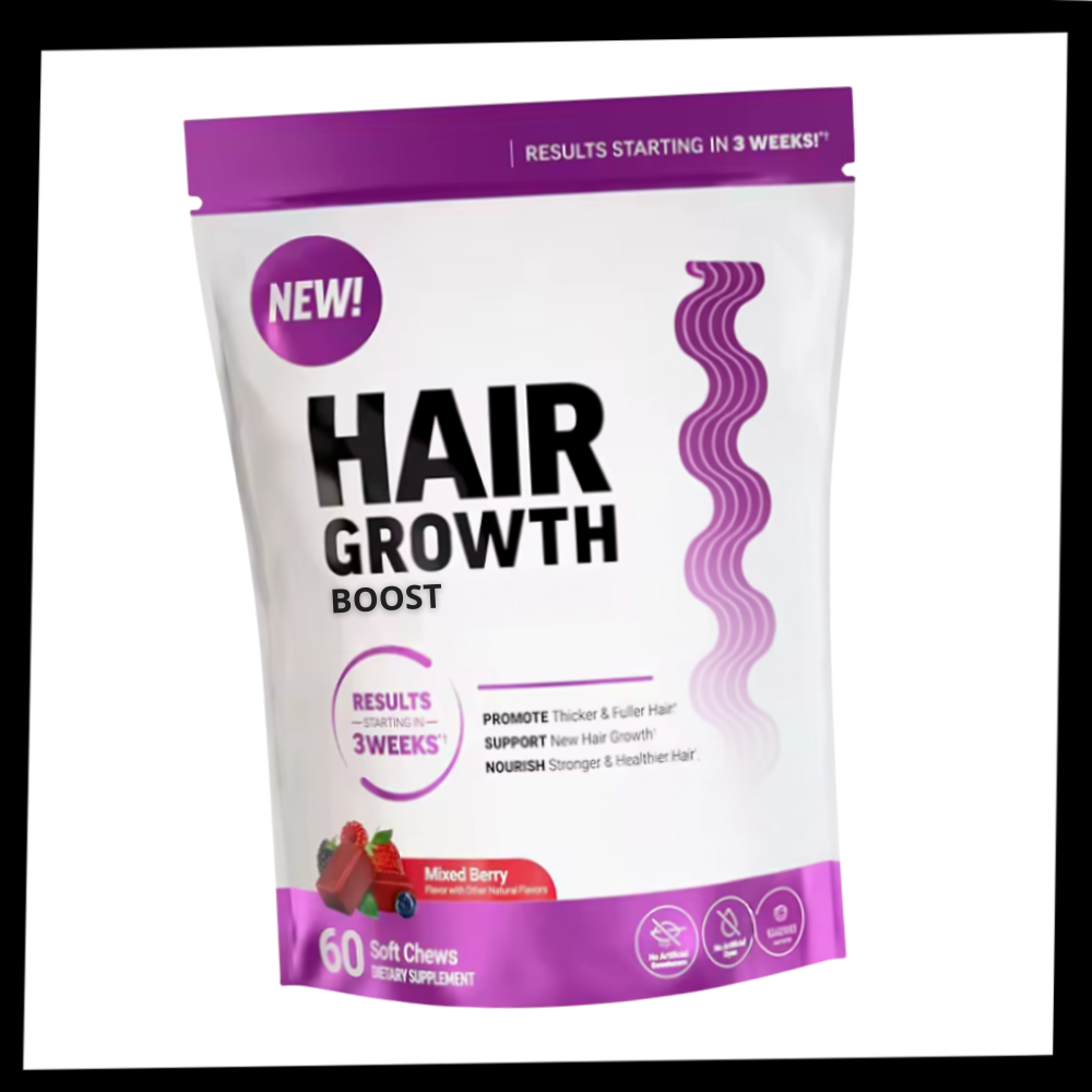 Gummies fruités et enrichis à la biotine pour cheveux