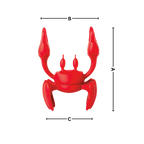 Porte-cuillère antidérapant en forme de crabe amusant