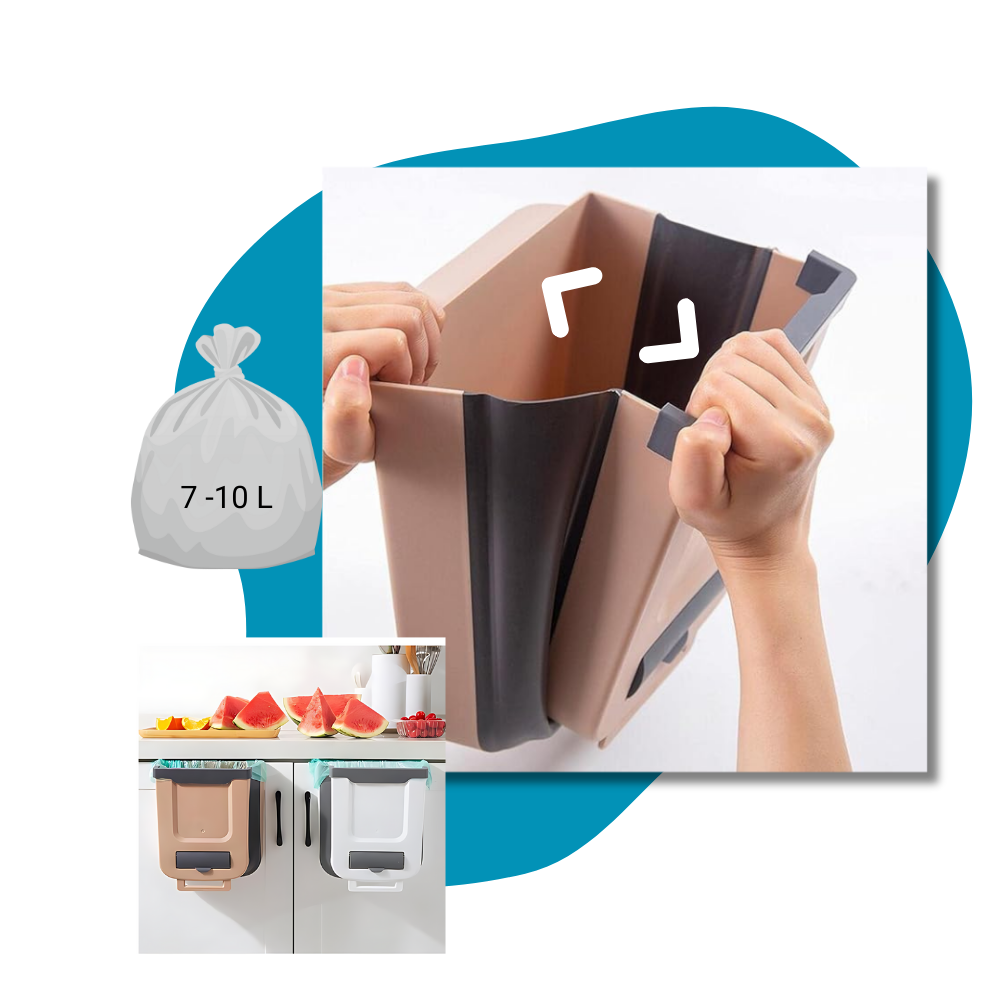 Poubelle pliable de grande capacité