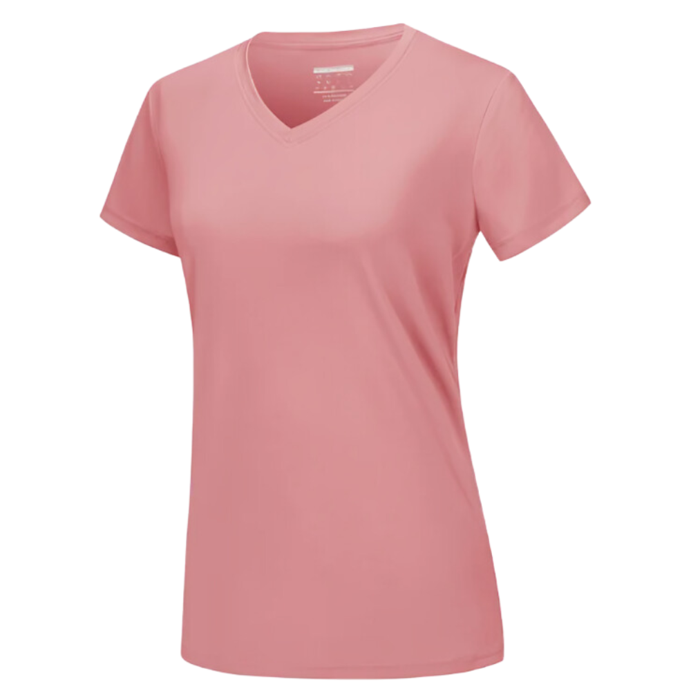 T-shirt rafraîchissant col en V pour femme