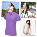 T-shirt rafraîchissant col en V pour femme