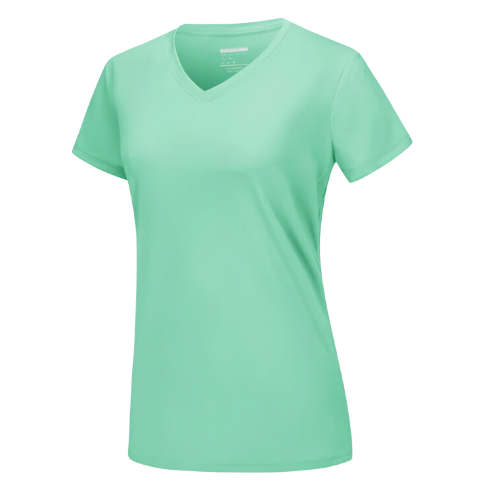 T-shirt rafraîchissant col en V pour femme