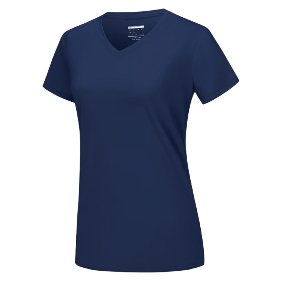 T-shirt rafraîchissant col en V pour femme