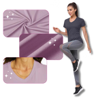 T-shirt rafraîchissant col en V pour femme