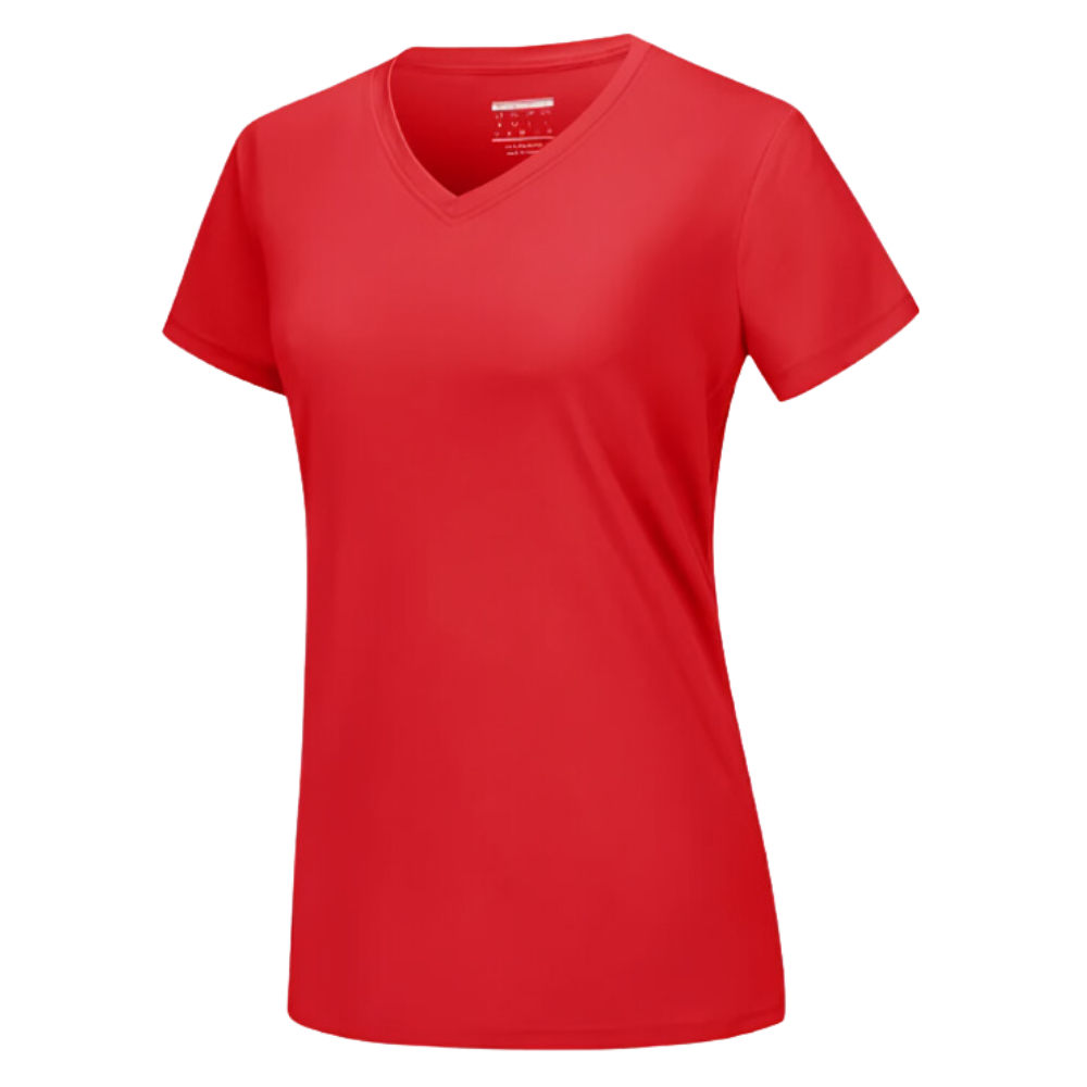 T-shirt rafraîchissant col en V pour femme