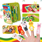 Livre interactif à velcro pour enfants sur le thème de la ferme