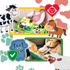 Livre interactif à velcro pour enfants sur le thème de la ferme