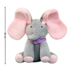 Peluche éléphant cache-cache interactif