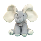 Peluche éléphant cache-cache interactif