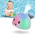 Jouet de bain interactif en forme de baleine avec lumières