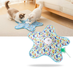 Jouet tapis interactif à plumes pour chatons en phase de dentition