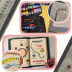 Livre de points de broderie sur lin