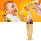 Biberons en silicone avec cuillère anti-débordement